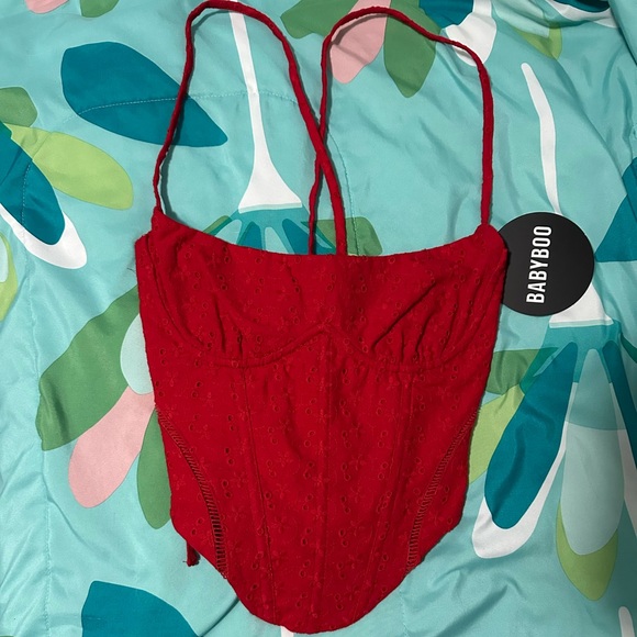 Babyboo Erika Set in Red, size Small - Picture 6 of 11